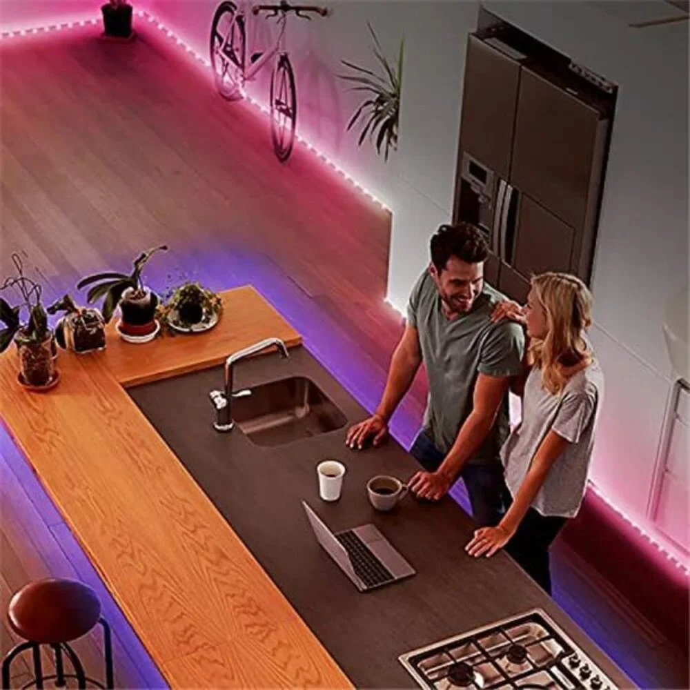 200 Ft LED Strip Lights RGB Color Changing Music Sync Smart Lights for Bedroom
